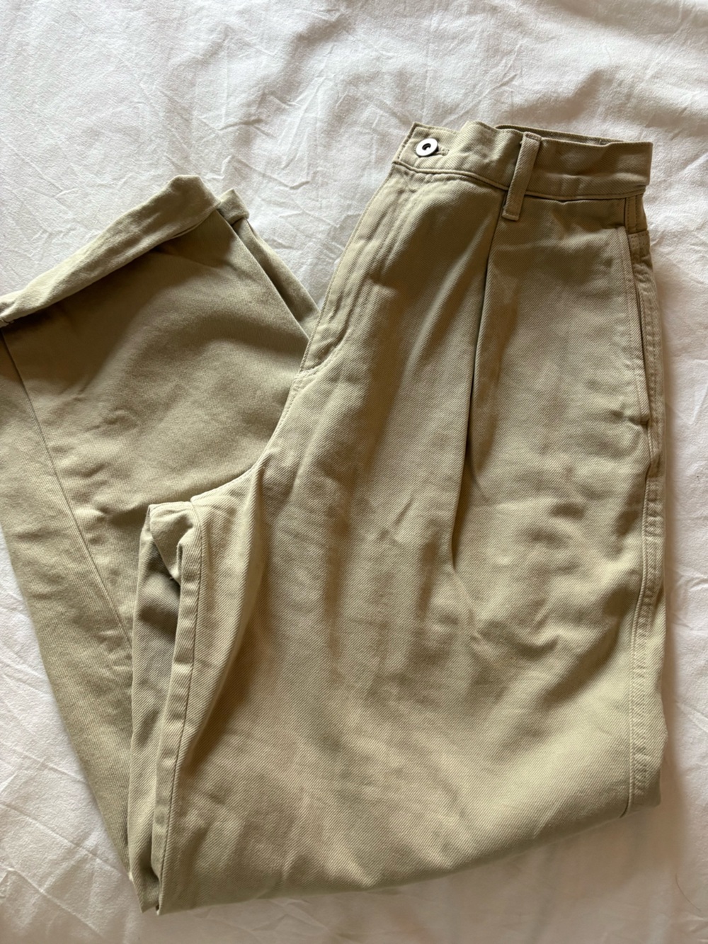 Uniqlo Pleated Beige Chino Pants